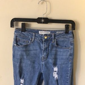 PAC SUN BULLHEAD HIGH RISE SKINNIEST JEANS SIZE 25